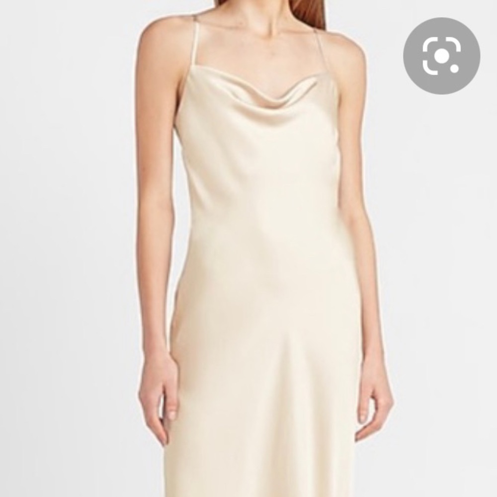 EXPRESS Maxi Cloud Dress in Cream